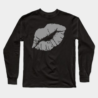 KISSING LIPS-50% GRAY Long Sleeve T-Shirt